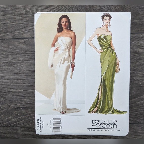 Vogue V2929 Bellville Sassoon Bias Evening Gown Sewing Pattern Sz 16-18-20 - Picture 5 of 7